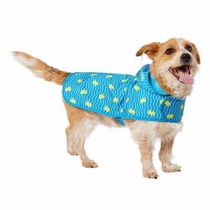 Frisco Blue Dog Raincoat with Yellow Ducks